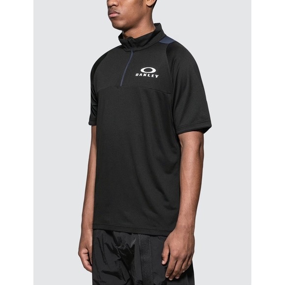 Oakley Other - Oakley Enhance Mock 9.0 Men XL  Short Sleeve 1/4 Zip Performance fit Shirt Black